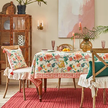 Spring branch round floral wool table cloth rectangle table cover 
Spring branch round floral wool table cloth rectangle table cover