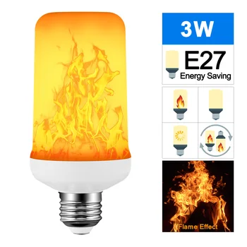4 Modes+Gravity Sensor Flame Lights E27 LED Flame Effect Fire Light Bulb Flickering Emulation Decor Lamp AC 85-265V
4 Modes+Gravity Sensor Flame Lights E27 LED Flame Effect Fire Light Bulb Flickering Emulation Decor Lamp AC 85-265V