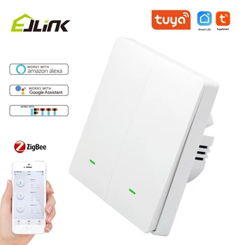 EJLINK EU/UK Smart Zigbee Switch No Neutral Wire APP Remote Control Push Button Light Switches Works with Alexa Interruptor
EJLINK EU/UK Smart Zigbee Switch No Neutral Wire APP Remote Control Push Button Light Switches Works with Alexa Interruptor
