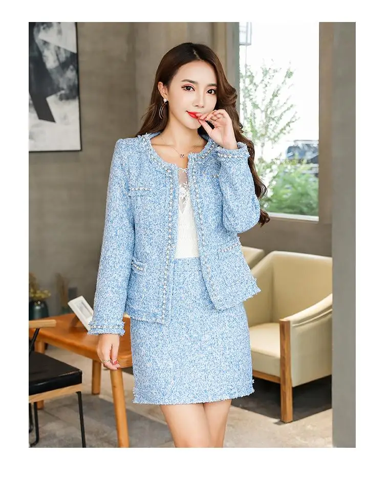 Winter Women Wool Tweed Thick Two Piece Set Ladies Pearl Cardigan Fringed Trim Pocket Jacket Coat+ Mini Skirt Tracksuit Women
Winter Women Wool Tweed Thick Two Piece Set Ladies Pearl Cardigan Fringed Trim Pocket Jacket Coat+ Mini Skirt Tracksuit Women