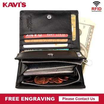 KAVIS Engraving Genuine Leather Men Wallet Coin Purse Small Mini Card Holder Chain PORTFOLIO Portomonee Male Walet Pocket Zipper
KAVIS Engraving Genuine Leather Men Wallet Coin Purse Small Mini Card Holder Chain PORTFOLIO Portomonee Male Walet Pocket Zipper