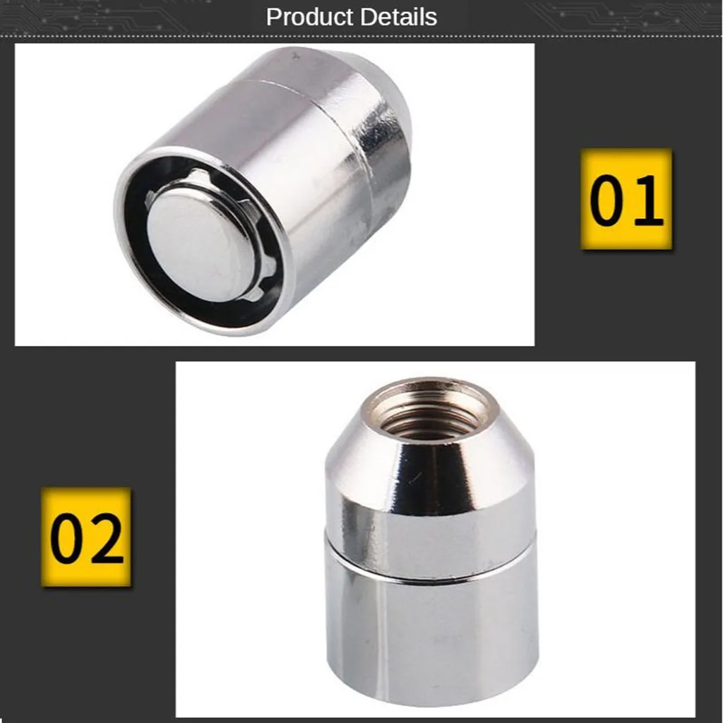 4pcs M12x1.5 Wheel Tire Lug Nuts & 1pc Anti-theft Safety Lock Screw Removal Key Socket Kits Automobile Replacing 4pcs M12x1.5 Wheel Tire Lug Nuts & 1pc Anti-theft Safety Lock Screw Removal Key Socket Kits Automobile Replacing