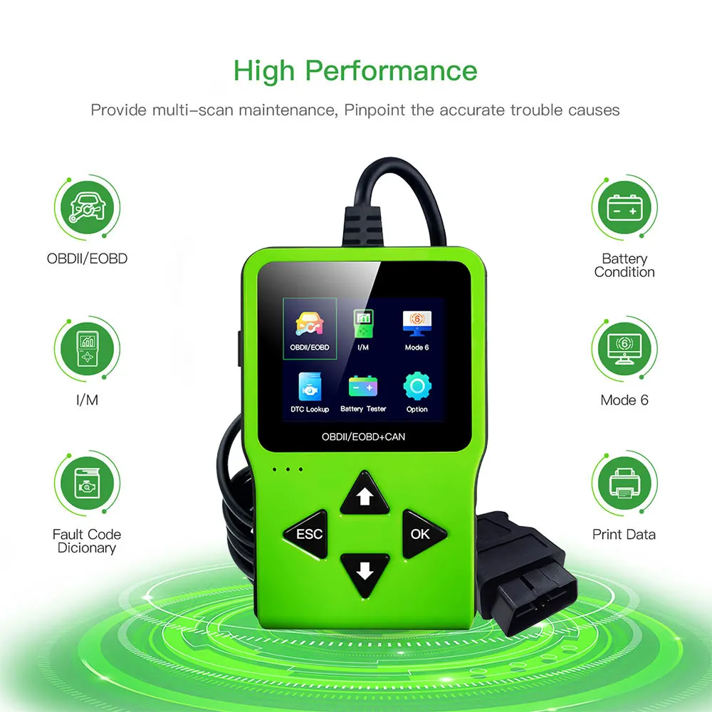 Professional OBD2 Scanner JD317 Car Diagnostic Tool Battery Testing Erase Fault Code Reader Car Detector
Professional OBD2 Scanner JD317 Car Diagnostic Tool Battery Testing Erase Fault Code Reader Car Detector