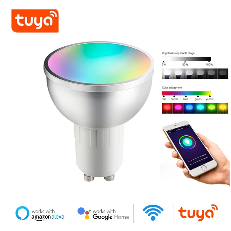 GU10 Smart WiFi Light Dimmable Timer Function RGB+CW Light Work with Alexa Google Home Magic Bulb Remote Voice Control
GU10 Smart WiFi Light Dimmable Timer Function RGB+CW Light Work with Alexa Google Home Magic Bulb Remote Voice Control