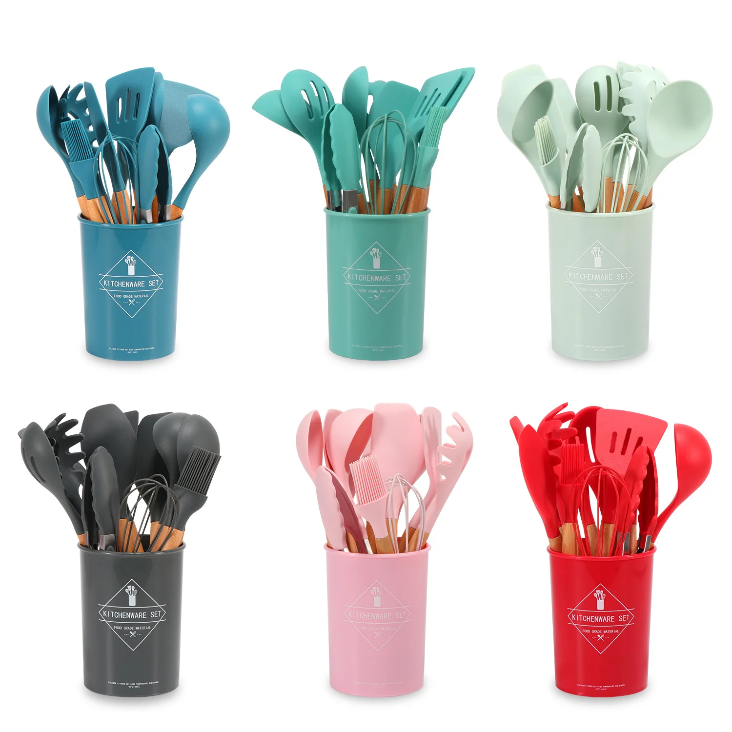 12 PCS Silicone Kitchenware Non-stick Cooking Tool Spatula Egg Beaters Shovel Spoon Soup Cookware Kitchen Utensils Set
12 PCS Silicone Kitchenware Non-stick Cooking Tool Spatula Egg Beaters Shovel Spoon Soup Cookware Kitchen Utensils Set
