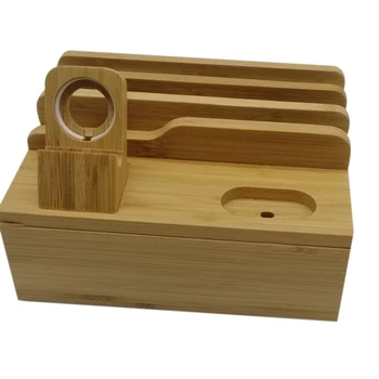 Wooden Charging Dock Station Multi-Function Storage Bracket for Mobile Phone Holder Stand Bamboo Charger Stand Base for Apple Wa
Wooden Charging Dock Station Multi-Function Storage Bracket for Mobile Phone Holder Stand Bamboo Charger Stand Base for Apple Wa