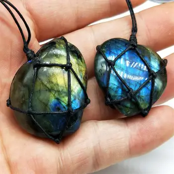 Pendant Necklace Natural Labradorite Clear Crystal Wrap Braid Natural Gemstones Reiki Point Chakra Healing Minerals Men Jewelry
Pendant Necklace Natural Labradorite Clear Crystal Wrap Braid Natural Gemstones Reiki Point Chakra Healing Minerals Men Jewelry