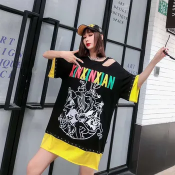 2020 Summer New Style Casual Women T-shirts Cartoon Joint Off-Shoulder Loose-Fit Mid-length Round Neckline T-shirt Women's
2020 Summer New Style Casual Women T-shirts Cartoon Joint Off-Shoulder Loose-Fit Mid-length Round Neckline T-shirt Women's