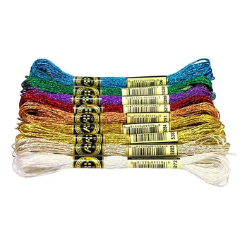 8 Meters 12 Strands DIY Handmade Colorful Metallic Cross-stitch Wiring Thread Gold Silk Line Embroidery Thread Floss Skein New
8 Meters 12 Strands DIY Handmade Colorful Metallic Cross-stitch Wiring Thread Gold Silk Line Embroidery Thread Floss Skein New