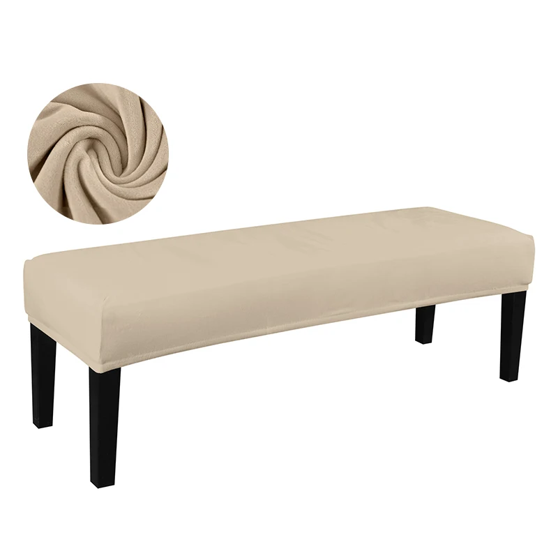 Housse de banc extensible en velours et Spandex, élastique, pour salle à manger, chaise, siège, hôtel, maison, salon, cuisine, chambre à coucher Housse de banc extensible en velours et Spandex, élastique, pour salle à manger, chaise, siège, hôtel, maison, salon, cuisine, chambre à coucher