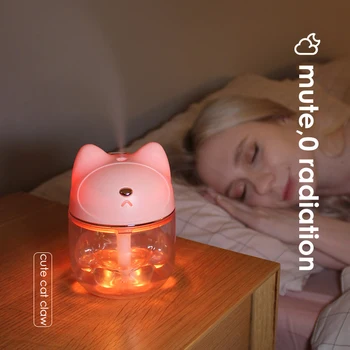 150ML Cute Cat Claw Cup Air Humidifier DC5V USB Desktop Diffuser Mist Maker Ultrasonic Air Humidifier with Colorful Night Light
150ML Cute Cat Claw Cup Air Humidifier DC5V USB Desktop Diffuser Mist Maker Ultrasonic Air Humidifier with Colorful Night Light