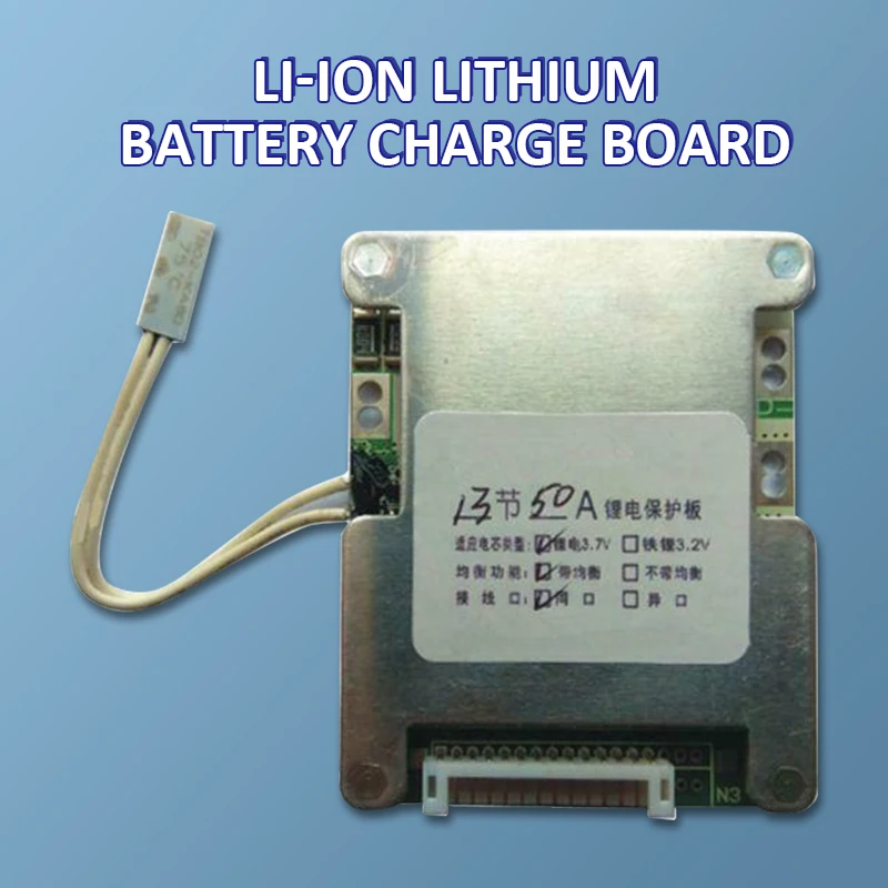 13S 48V 50A 18650 Li-ion Lithium Battery Pack BMS Protection PCB Board Equalizer for Electrician Bicycle Scooter
13S 48V 50A 18650 Li-ion Lithium Battery Pack BMS Protection PCB Board Equalizer for Electrician Bicycle Scooter