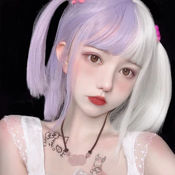 HOUYAN 14 Inch Short Straight Bob Style Wig for Lolita Women Synthetic Hair Cosplay Wig with Bangs
HOUYAN 14 Inch Short Straight Bob Style Wig for Lolita Women Synthetic Hair Cosplay Wig with Bangs