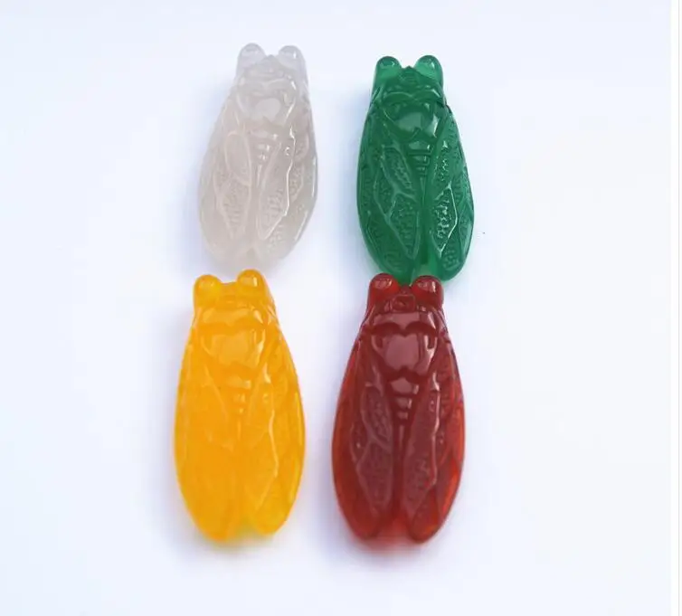 hand Carved Cicada Amulet Lucky pendant beads necklace Fashion Jewelry colgante de jade 
hand Carved Cicada Amulet Lucky pendant beads necklace Fashion Jewelry colgante de jade