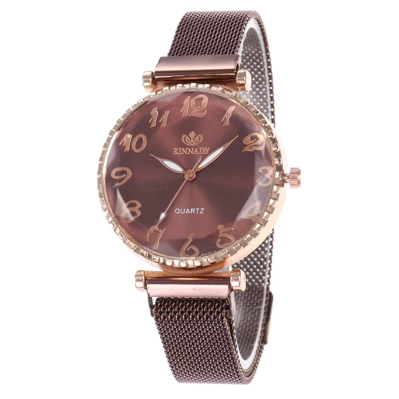 New Products Rinnady12 Point with Numbers Magnetic Buckle Casual Fashion Mesh Belt Watch
New Products Rinnady12 Point with Numbers Magnetic Buckle Casual Fashion Mesh Belt Watch