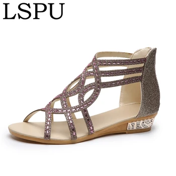 2020 Women's Wedges Fish Mouth Summer Sandals High Top Open Gladiator Women Slides Back Zipper Crystal Roman Sandals Women Shoes
2020 Women's Wedges Fish Mouth Summer Sandals High Top Open Gladiator Women Slides Back Zipper Crystal Roman Sandals Women Shoes