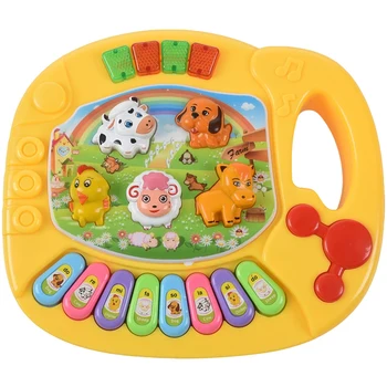 Xylophone 8-Notes Educational Keyboard Musical Instrument / Wisdom Development Training Toy for baby (Yellow)