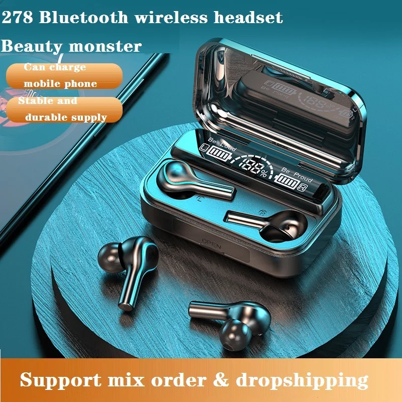 Bluetooth 5.0 Earphones Wireless Headphones Sports Waterproof Digital Display Earbuds Headset with Microphone Charging Box
Bluetooth 5.0 Earphones Wireless Headphones Sports Waterproof Digital Display Earbuds Headset with Microphone Charging Box