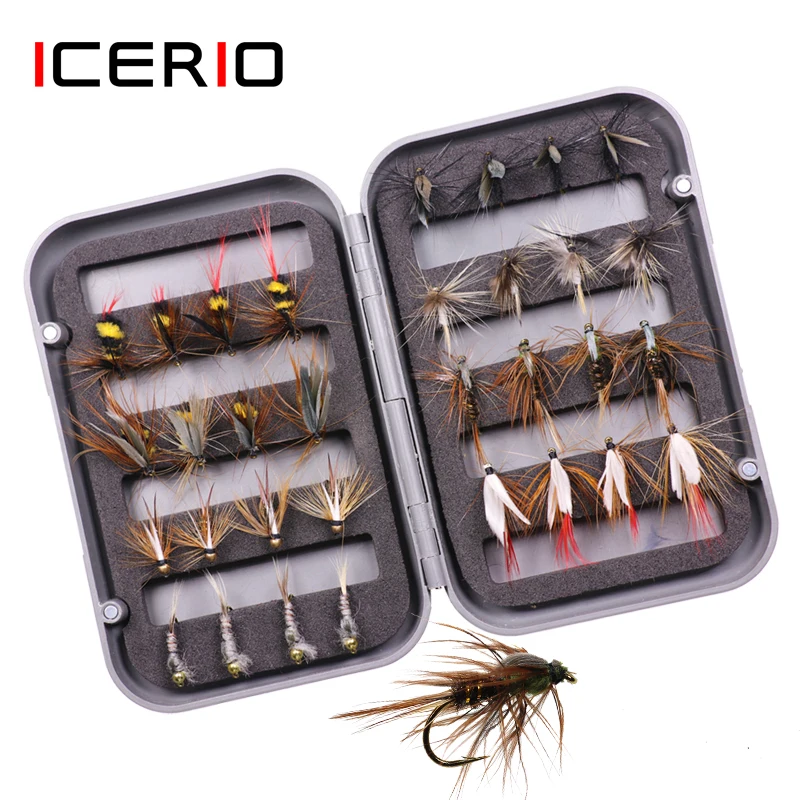 ICERIO 32pcs/Box Trout Fly Fishing Assorted Flies Kit Nymph Dry Wet Flies Fishing Fly Lure Bait
ICERIO 32pcs/Box Trout Fly Fishing Assorted Flies Kit Nymph Dry Wet Flies Fishing Fly Lure Bait