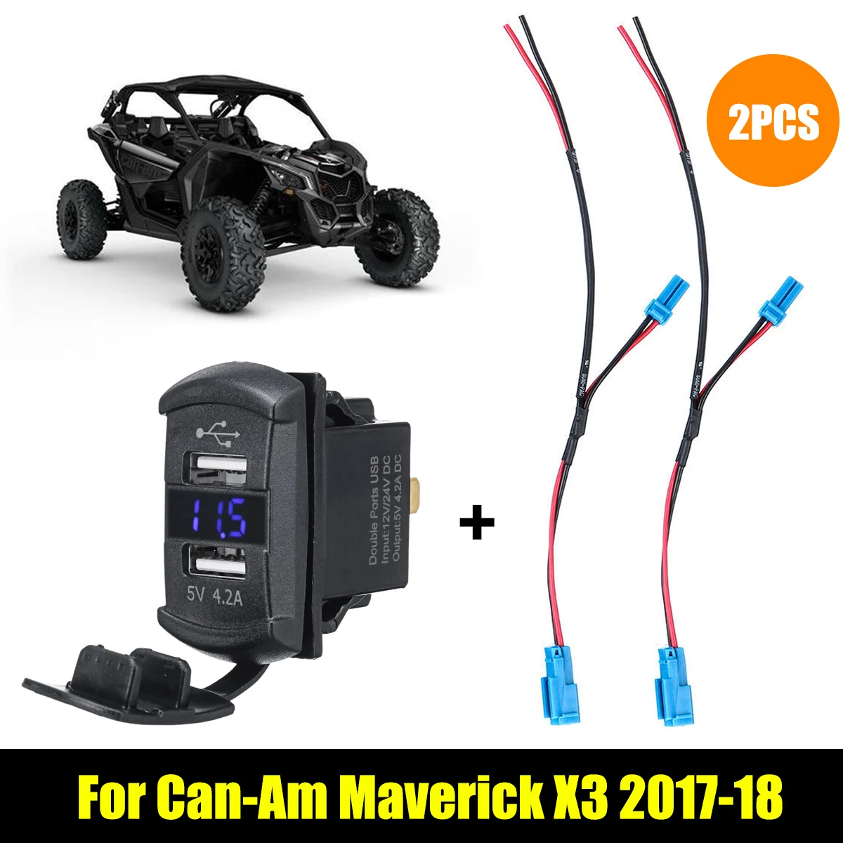 Power Port Wiring Pigtail + Dual USB LED Charger Socket UTV ATV For Can-Am Maverick X3 Off-road
Power Port Wiring Pigtail + Dual USB LED Charger Socket UTV ATV For Can-Am Maverick X3 Off-road