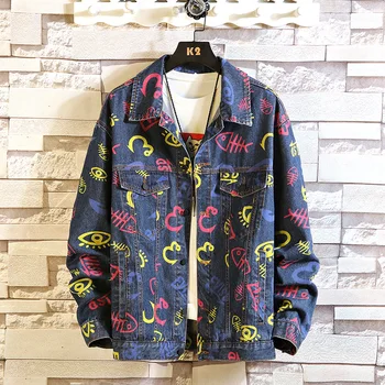 2019 New Arrival Fashion Print Denim Jacket Mens Spring Autumn Casual Bomber Jean Jacket Outwear
2019 New Arrival Fashion Print Denim Jacket Mens Spring Autumn Casual Bomber Jean Jacket Outwear