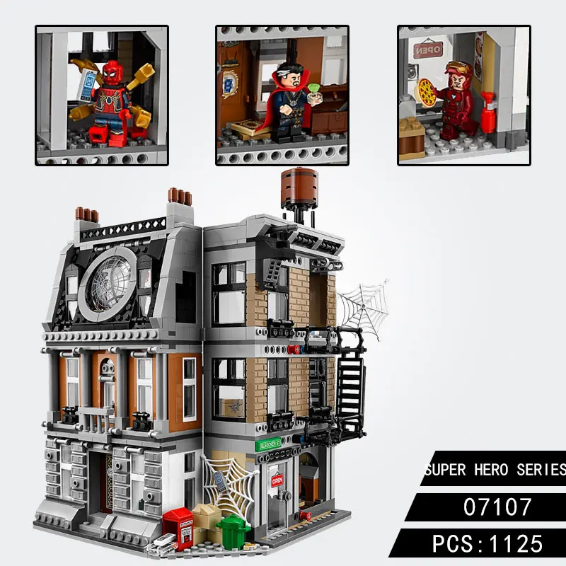 07107 For Legoing creator Citys Super Hero Marvel Infinity War Sanctum Sanctorum Showdown Building Blocks Bricks Toys childrens
07107 For Legoing creator Citys Super Hero Marvel Infinity War Sanctum Sanctorum Showdown Building Blocks Bricks Toys childrens