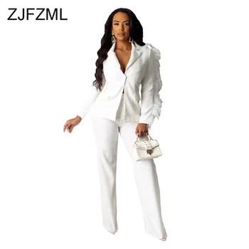 Office Lady Solid Two Piece Set Women Tracksuit Tassels Long Sleeve Blazer + Straight Pants Sweatsuits Autumn Winter Club Outfit
Office Lady Solid Two Piece Set Women Tracksuit Tassels Long Sleeve Blazer + Straight Pants Sweatsuits Autumn Winter Club Outfit