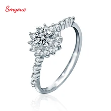 Smyoue 0.5 Real Moissanite Rings For Women Simple 925 Sterling Silver Fine Jewelry 3EX Cut White Gold Ring Free Shipping Wedding
Smyoue 0.5 Real Moissanite Rings For Women Simple 925 Sterling Silver Fine Jewelry 3EX Cut White Gold Ring Free Shipping Wedding