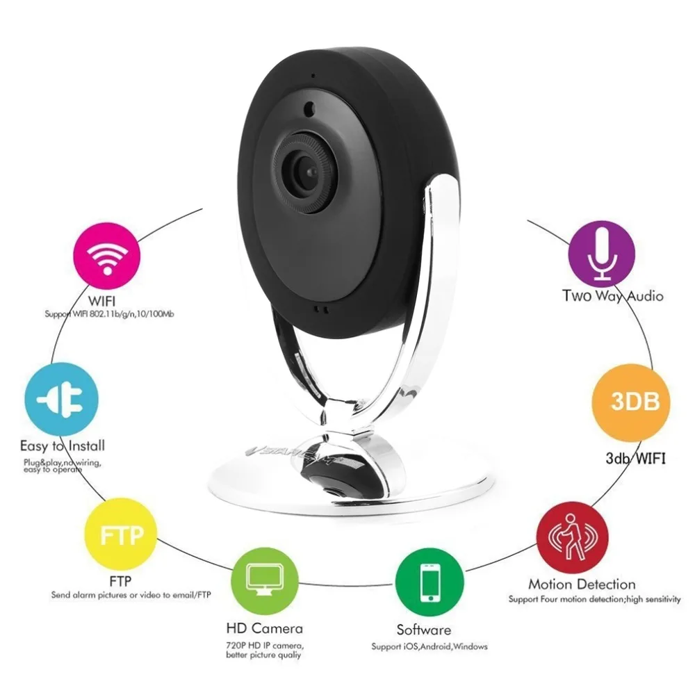 1MP Wifi camera C93 P2P P/T Night vision IR-cut 2 Way Audio Internal speaker Onvif/ Rtsp Protocol Wireless IP Camera
1MP Wifi camera C93 P2P P/T Night vision IR-cut 2 Way Audio Internal speaker Onvif/ Rtsp Protocol Wireless IP Camera