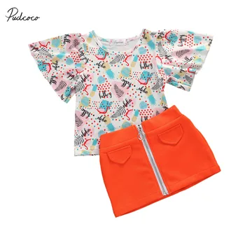 Citgeett 1-6Y Summer Infant Baby Girls Clothes Sets Ruffles Short Sleeve Print T Shirts Tops+Solid Zipper Mini Skirts
Citgeett 1-6Y Summer Infant Baby Girls Clothes Sets Ruffles Short Sleeve Print T Shirts Tops+Solid Zipper Mini Skirts