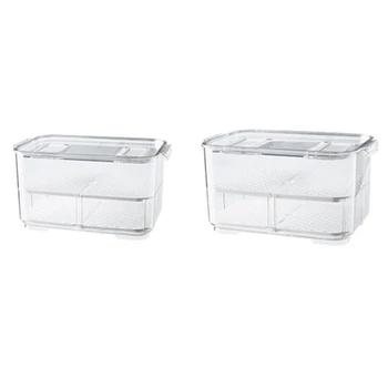 Plastic Double Sealed Drain Storage Box Refrigerator Fruit Vegetable Drain Storage Containers with Lid Kitchen Fridge 
Plastic Double Sealed Drain Storage Box Refrigerator Fruit Vegetable Drain Storage Containers with Lid Kitchen Fridge