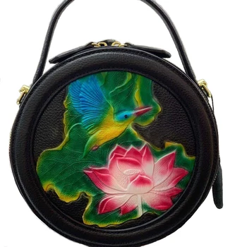 circular genuine leather bags for women 2020 floral cow leather shoulder bags small ladies leather handbags
circular genuine leather bags for women 2020 floral cow leather shoulder bags small ladies leather handbags