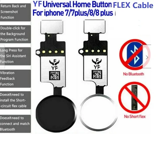 10PCS/LOT Latest New Universal Return YF home button flex for IPhone 7 8 7 Plus 8 Plus NO need bluetooth connection
10PCS/LOT Latest New Universal Return YF home button flex for IPhone 7 8 7 Plus 8 Plus NO need bluetooth connection