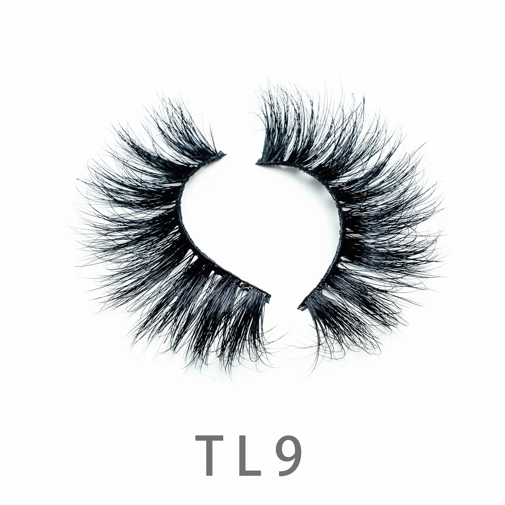 

13-18mm TL9 ashes Fluffy 3D Mink Strip Lashes Makeup Dramatic Long Natural Eyelashes Wholesale Eyelash Extension Maquillaje
