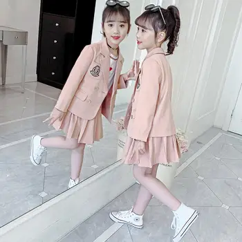 Girls Pink School Uniform Skirt Suit Japanese School Uniform New Fashion Two Piece Baby Girl Outfit Clothes Teengage Suit Sets
Girls Pink School Uniform Skirt Suit Japanese School Uniform New Fashion Two Piece Baby Girl Outfit Clothes Teengage Suit Sets
