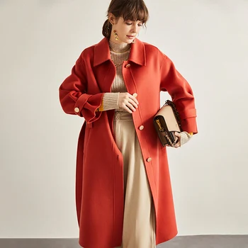 Hepburn wind in the winter of 2020 in the new high-end long over-the-knee waitmore wool double coat female
Hepburn wind in the winter of 2020 in the new high-end long over-the-knee waitmore wool double coat female