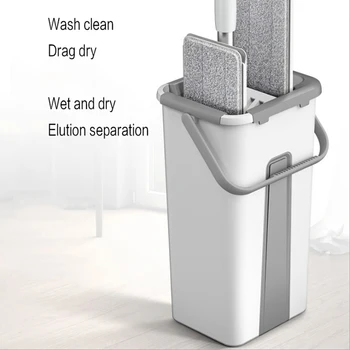 Magic Cleaning Mops Free Hand Mop with Bucket Wringing Floor Cleaning Microfiber Mop Home Kitchen Wooden Floor Automatic Spin
Magic Cleaning Mops Free Hand Mop with Bucket Wringing Floor Cleaning Microfiber Mop Home Kitchen Wooden Floor Automatic Spin