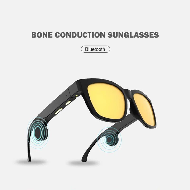 

Bone conduction audio glasses bluetooth call music sunglasses waterproof lightweight glasses prescription lens customization