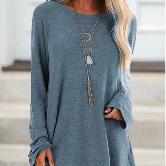 YELITE Women T-Shirt Autumn Winter Clothes Solid Color Round Collar loose Long Sleeve T-shirts Casual Tops Female Pullover
YELITE Women T-Shirt Autumn Winter Clothes Solid Color Round Collar loose Long Sleeve T-shirts Casual Tops Female Pullover