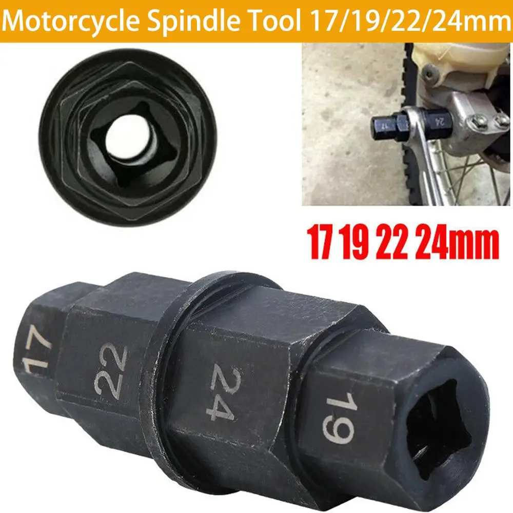 1Pc Motorcycle Spindle Tool 17/19/22/24mm Axle Hex Spindle Driver Removal Tool For Motorcycle Front Rear Wheel Repair Tool Black
1Pc Motorcycle Spindle Tool 17/19/22/24mm Axle Hex Spindle Driver Removal Tool For Motorcycle Front Rear Wheel Repair Tool Black