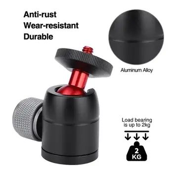 VELEDGE 360 Rotatable Mini Gimbal Tripod Ball Head Mount With 3/8"to 1/4"Adapter Mini Ball Head Aluminum Alloy R29
VELEDGE 360 Rotatable Mini Gimbal Tripod Ball Head Mount With 3/8"to 1/4"Adapter Mini Ball Head Aluminum Alloy R29