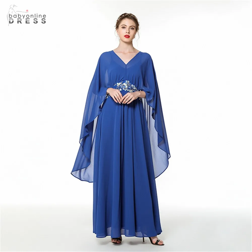 Robe Soiree Royal Blue Long Evening Dress Ruffled Irregular Sleeves Chiffon Female Fomal Evening Gown Robe De Longo
Robe Soiree Royal Blue Long Evening Dress Ruffled Irregular Sleeves Chiffon Female Fomal Evening Gown Robe De Longo