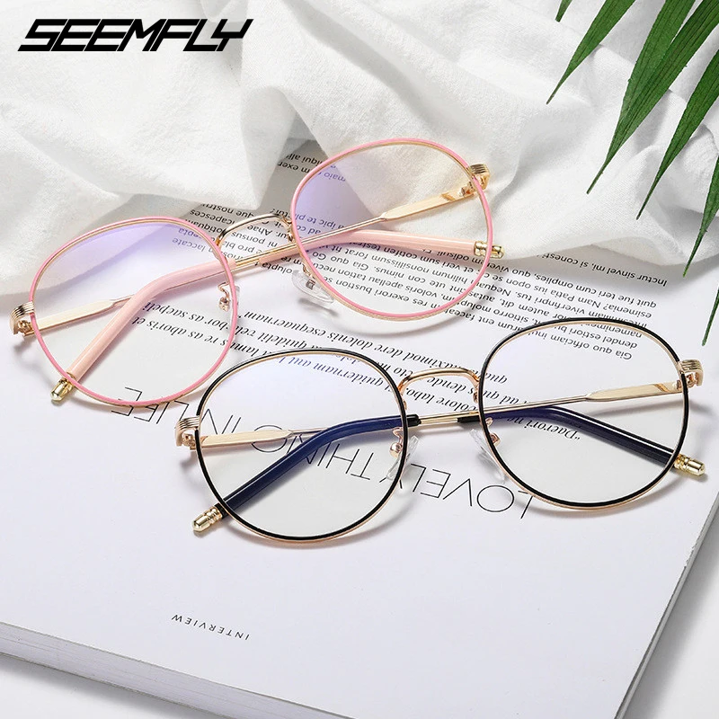 SEEMFLY Classic Round Glasses Frame Women Men Vintage Eyeglasses Female Male Matel Eyewear Anti-radiation Computer Spectacles
SEEMFLY Classic Round Glasses Frame Women Men Vintage Eyeglasses Female Male Matel Eyewear Anti-radiation Computer Spectacles