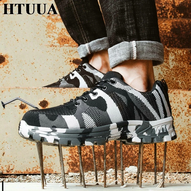 HTUUA 39-48 Steel Toe Safety Shoes Men Breathable Mesh Indestructible Anti-smashing Anti-piercing Work Boots Sneakers SX3285
HTUUA 39-48 Steel Toe Safety Shoes Men Breathable Mesh Indestructible Anti-smashing Anti-piercing Work Boots Sneakers SX3285