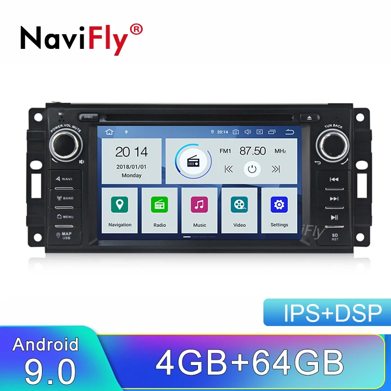 NaviFly IPS DSP 4GB+64GB Android 9.0 car dvd radio player for JEEP Patriot Liberty Wrangler Compass for DODGE for Chrysler
NaviFly IPS DSP 4GB+64GB Android 9.0 car dvd radio player for JEEP Patriot Liberty Wrangler Compass for DODGE for Chrysler