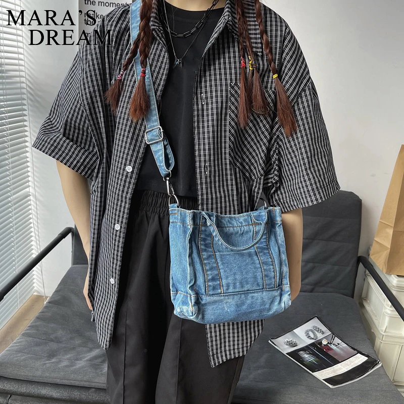

Mara's Dream Crossbody Bags For Women Casual Denim Bag Fashion Female Shoulder Bag Travel Zipper Handbag Tote Lady Messenger Bag