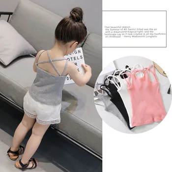 Summer Girl's Vest 2020 New Children's Korean-Style Solid Color All-match Backless Sleeveless Girls' Sling Shirt Tops
Summer Girl's Vest 2020 New Children's Korean-Style Solid Color All-match Backless Sleeveless Girls' Sling Shirt Tops
