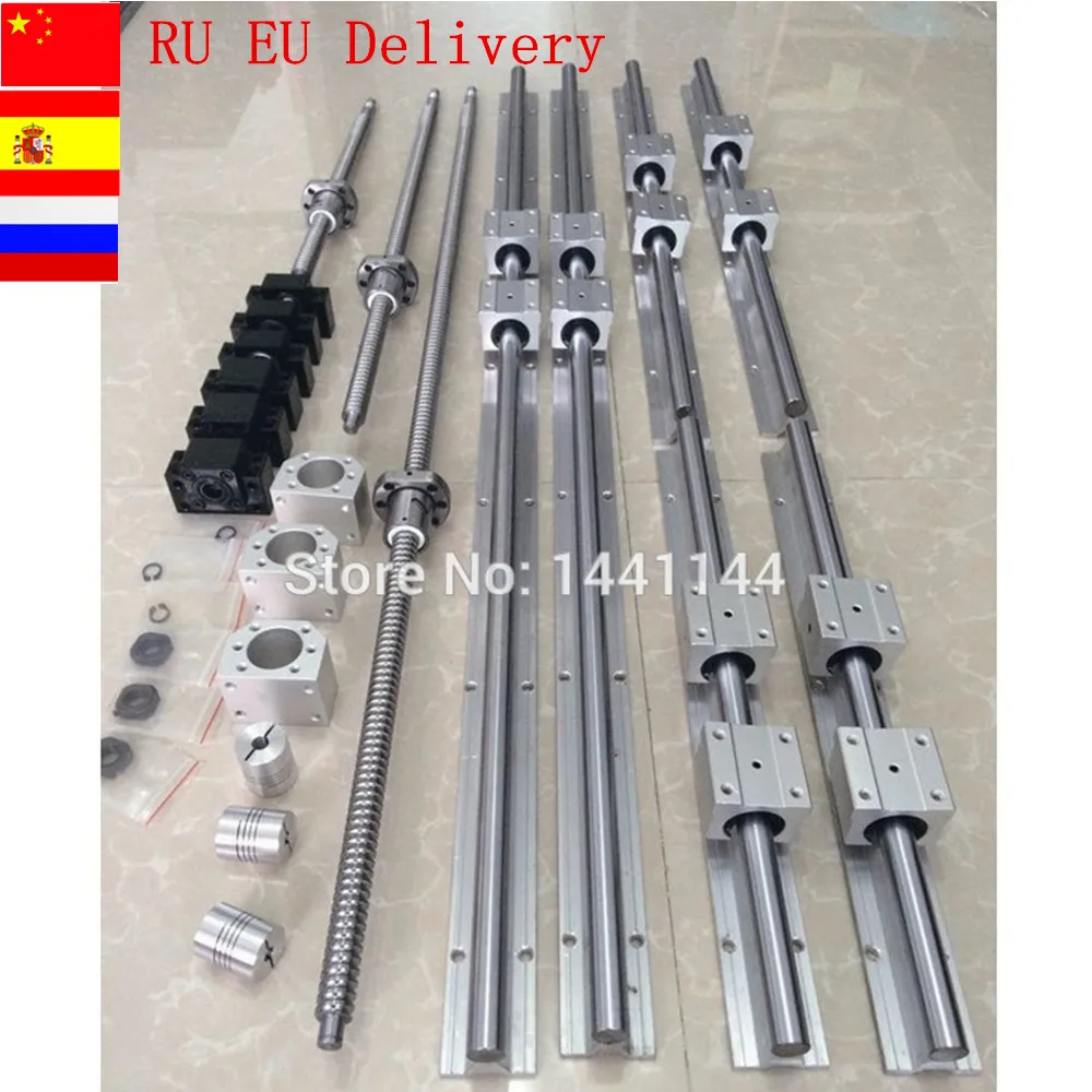 RU EU Delivery SBR 16 linear guide Rail 6 set SBR16 -300/700/1100mm + ballscrew set SFU1605 - 350/750/1150mm + BK/BF12 CNC parts
RU EU Delivery SBR 16 linear guide Rail 6 set SBR16 -300/700/1100mm + ballscrew set SFU1605 - 350/750/1150mm + BK/BF12 CNC parts