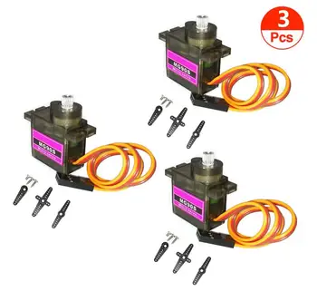3PCS MG90S Servo Micro 9G Servo Motor Metal Geared Micro Servo Motor 9G Smart Robot Car Helicopter Airplane Boat for Arduino
3PCS MG90S Servo Micro 9G Servo Motor Metal Geared Micro Servo Motor 9G Smart Robot Car Helicopter Airplane Boat for Arduino