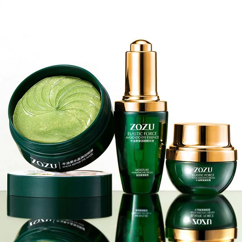 

3Pcs/set Avocado Bouncing Eye Care Set Hydrating Moisturizing Eye Cream Fading Dark Circles Refreshing Eye Care Set